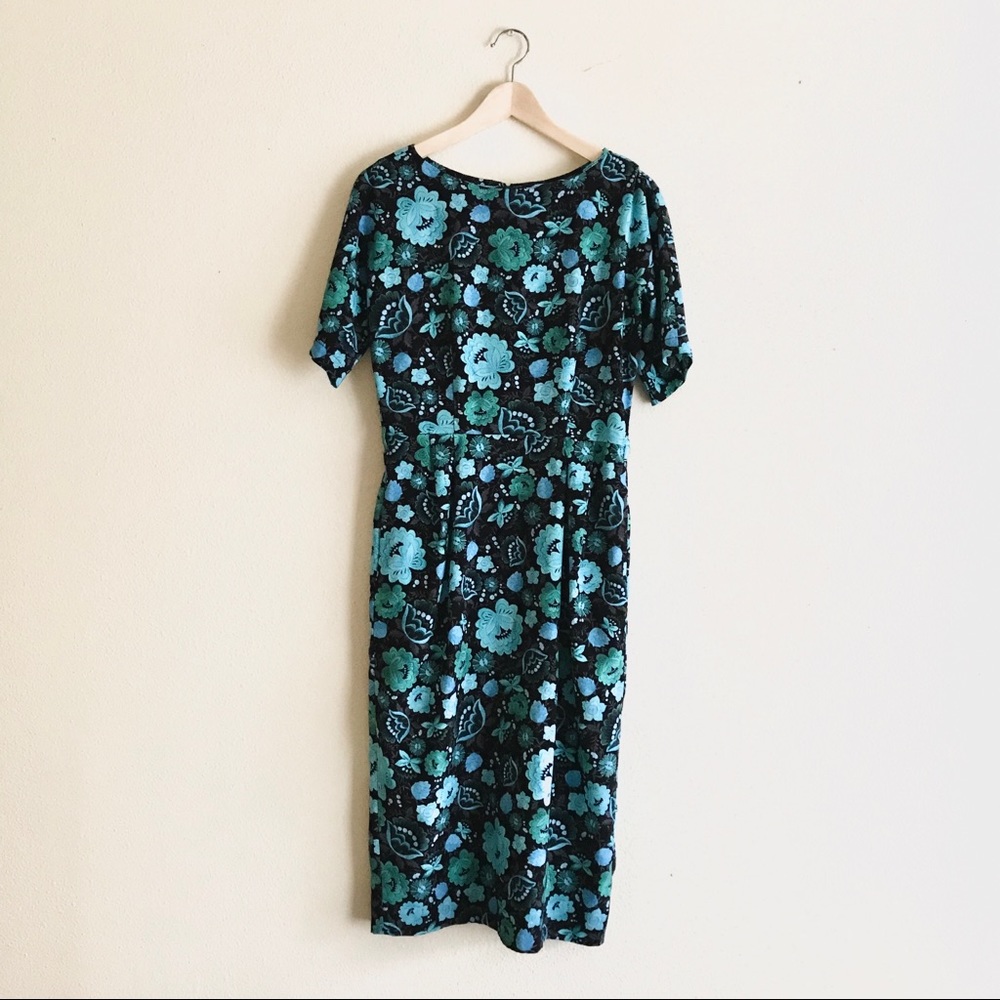 ASOS A-Line Floral Fitted Dress EUC